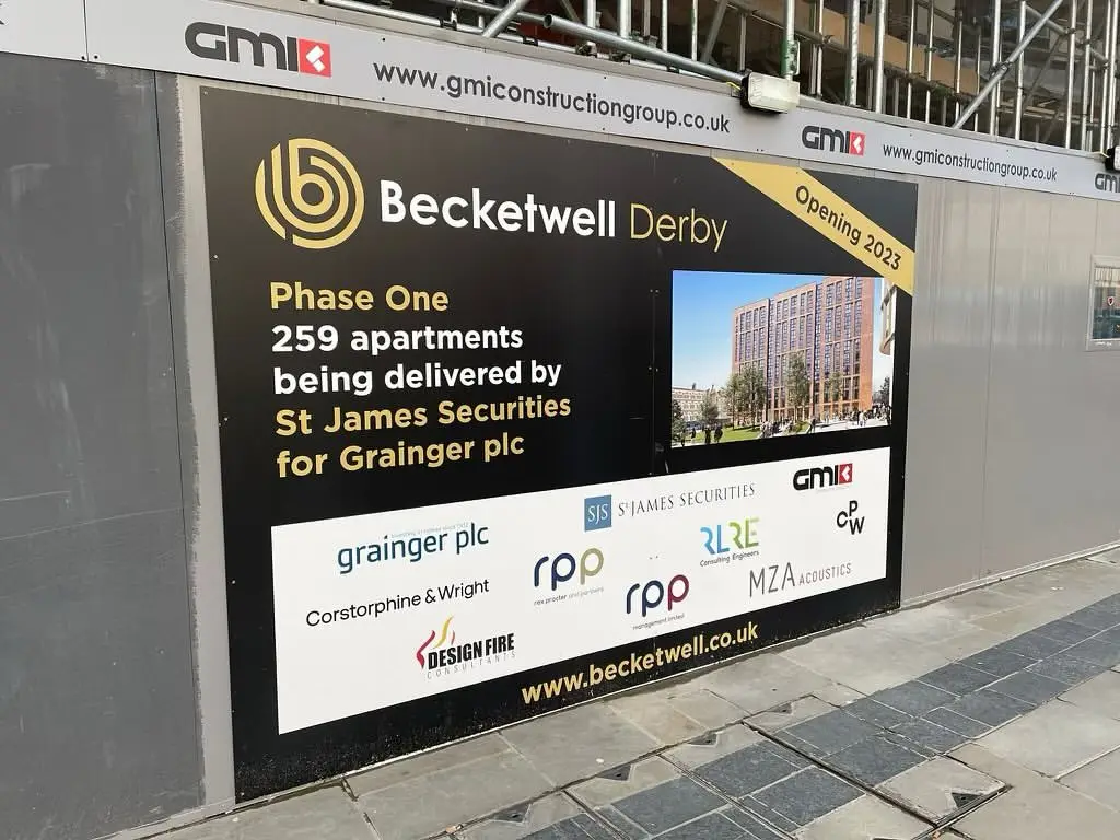 🏗️✨ Check out our latest hoarding for Becketwell, Derby.    #HoardingDesign ...